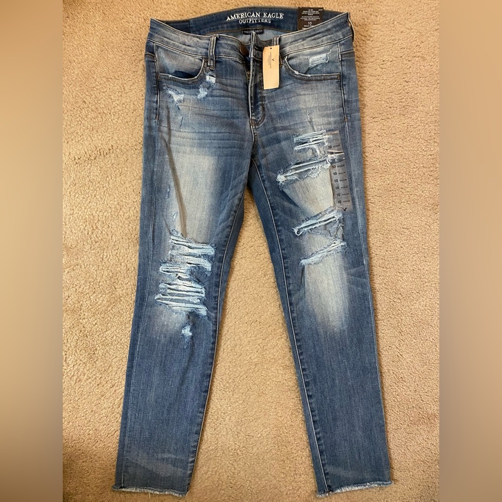 American Eagle jegging crop low rise jeans
